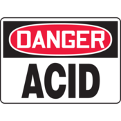 ACCUFORM NMC DANGER ACID SAFETY SIGN